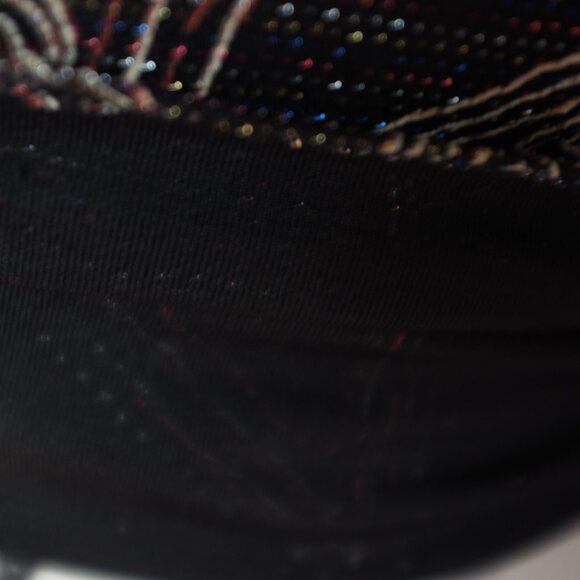 Dino fine clothing vintage 90s Metallic Abstract Geometric beaded Sparkly size S - Picture 5 of 7